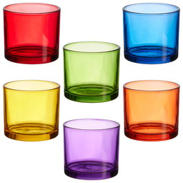 Home Deco Factory Jeu de 6 Verres Multicolores 160 ml