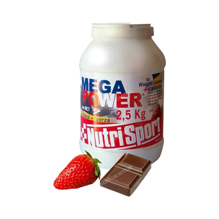 NUTRISPORT Megapower Sabor Chocolate 2,5 kg - Complément protéiné pour la masse et la puissance musculaire NUTRISPORT Megapower Sabor Chocolate 2,5 kg - Complément protéiné pour la masse et la puissance musculaire