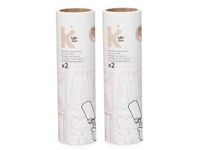 Arte Regal Recharge Déboulonneur 60 Feuilles 16 cm - Blanc - 2 Recambios Quitapelusa (Set de 24)