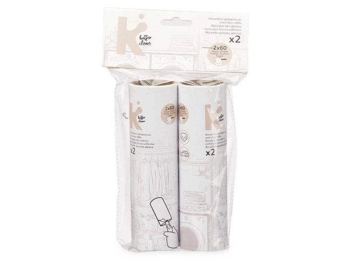 Arte Regal Recharge Déboulonneur 60 Feuilles 16 cm - Blanc - 2 Recambios Quitapelusa (Set de 24)