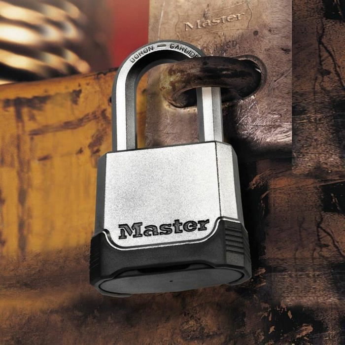 Master Lock M176EURDLH Cadenas Haute Sécurité Zinc Anse XL