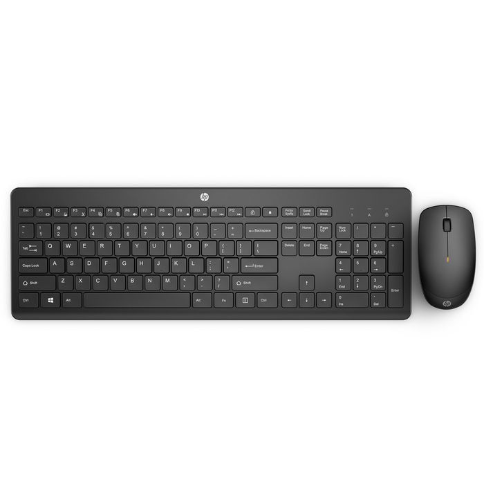 HP Ensemble Clavier et Souris Sans Fil HP 230 avec 12 Touches de Fonction, Autonomie 16 Mois, 1600 DPI, Confort Silencieux