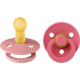 Bibs Sucette bébé Embout rond Dusty Pink Coral - Pack de 2