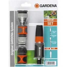 Gardena Kit d'Arrosage de Base avec Lance, Compatible Tuyaux 13 mm (1/2") et 15 mm (5/8") - System GARDENA Original - Garantie 2 Ans