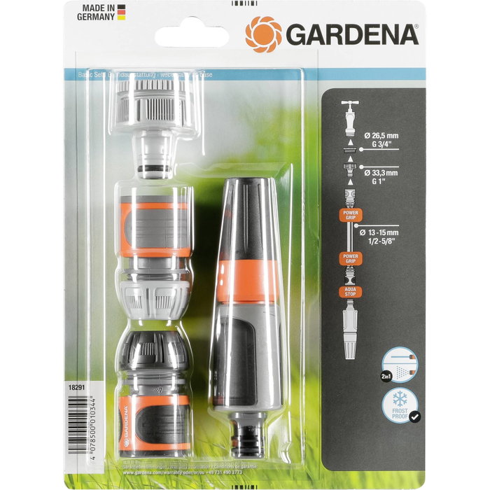 Gardena Kit d'arrosage de base avec lance et connecteurs Gardena Kit d'arrosage de base avec lance et connecteurs