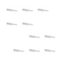 Emuca Lot de 10 serrures de porte à visser sur meubles Push Latch, plastique, gris