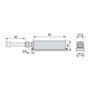 Emuca Lot de 10 serrures de porte à visser sur meubles Push Latch, plastique, gris