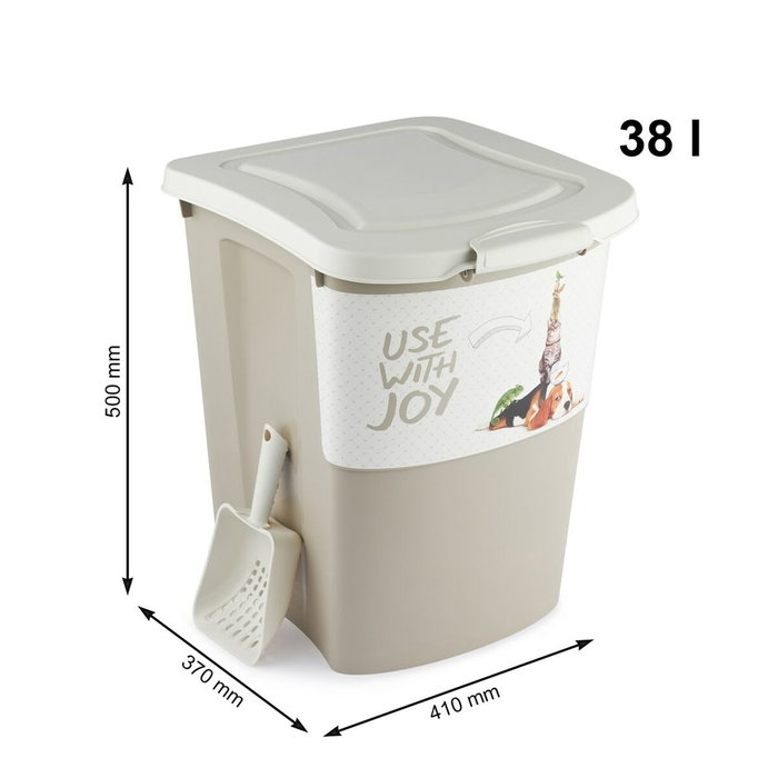 Rotho Récipient de Conservation des Aliments Beige 38 L