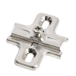 Salice Base de Bâti Traditionnelle Avion B2V3 pour Bisagras, Hauteur H0, Ajustement Excentrique, en Acier avec Finition Nickel