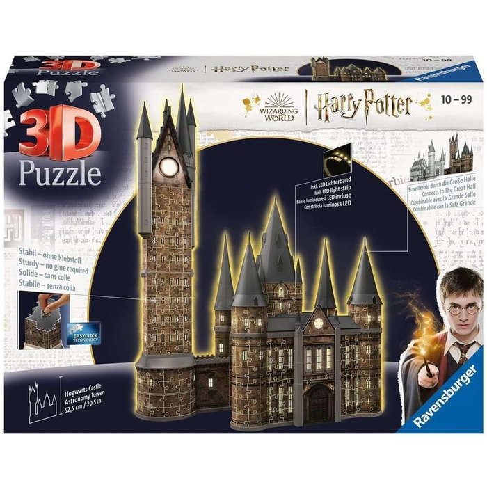 RAVENSBURGER - Puzzle 3D Harry Potter Château de Poudlard (Hogwarts) - 626 Pièces - Taille Assemblé : 52.5 x 38.7 cm