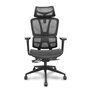 Chaise Pro537 Synchrone/Traslack Maille Noir Base pyramidale noire Accoudoir 3D Appui-tête 2D Roulettes en nylon 50 mm
