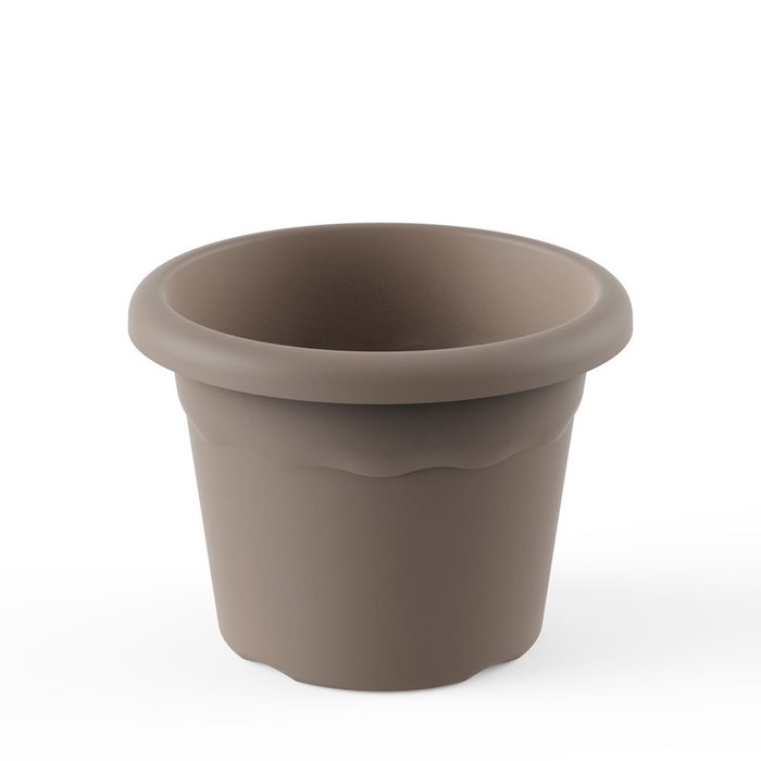 Plastiken Maceta ronde couleur taupe 26 cm en plastique Plastiken Maceta ronde couleur taupe 26 cm en plastique