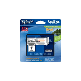 Brother Ruban d'étiquettes TZE-251CIV / TZE251CIV noir sur blanc - Pack de 20