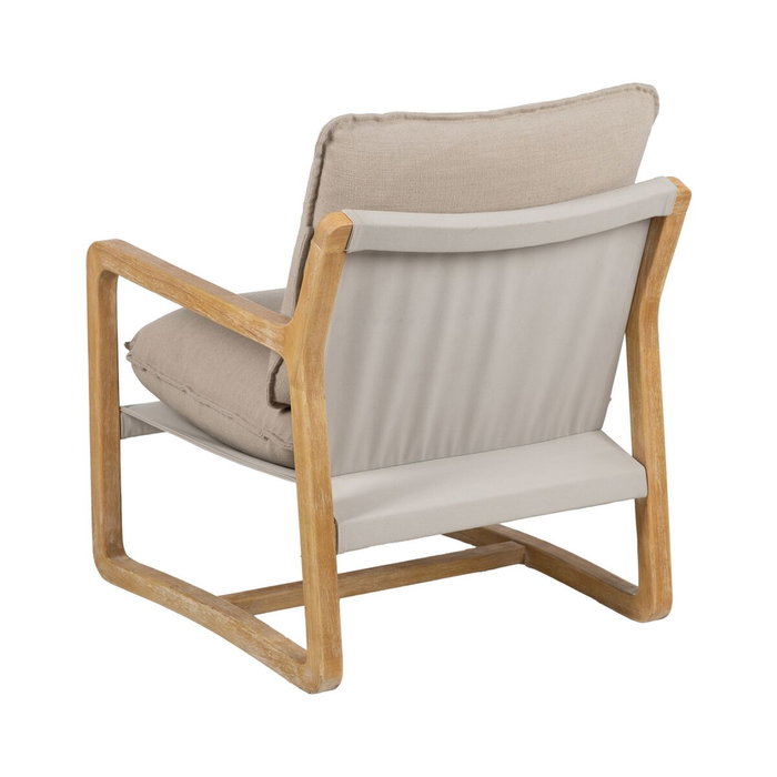 BigBuy Home Fauteuil Beige Naturel en Bois d'hévéa et Frêne BigBuy Home Fauteuil Beige Naturel en Bois d'hévéa et Frêne