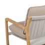 BigBuy Home Fauteuil Beige Naturel en Bois d'hévéa et Frêne