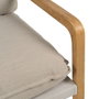 BigBuy Home Fauteuil Beige Naturel en Bois d'hévéa et Frêne