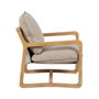 BigBuy Home Fauteuil Beige Naturel en Bois d'hévéa et Frêne