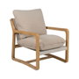 BigBuy Home Fauteuil Beige Naturel en Bois d'hévéa et Frêne