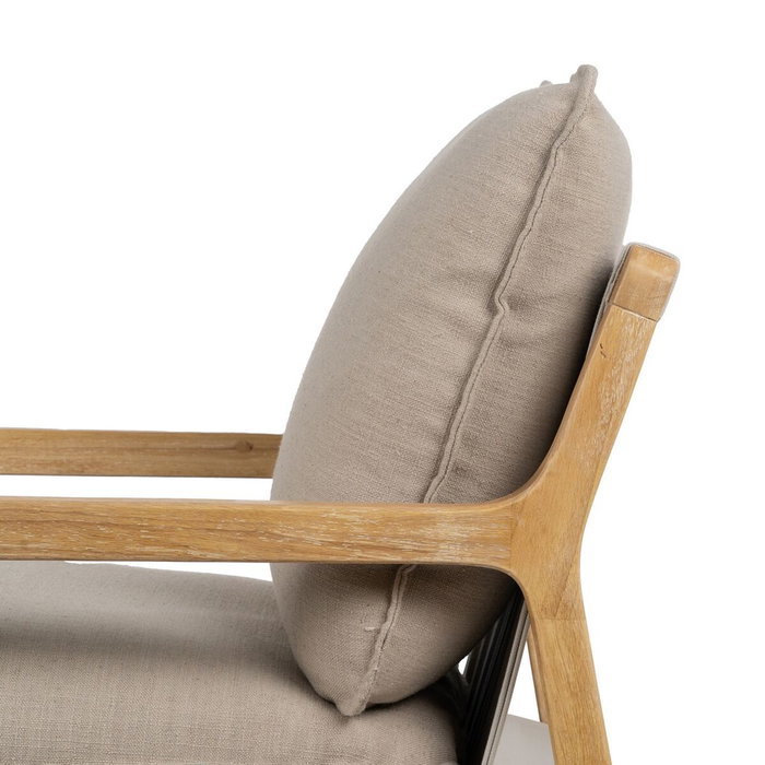 BigBuy Home Fauteuil Beige Naturel en Bois d'hévéa et Frêne BigBuy Home Fauteuil Beige Naturel en Bois d'hévéa et Frêne