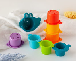 KioKids Cubes Empilables pour le Bain 8 Pièces