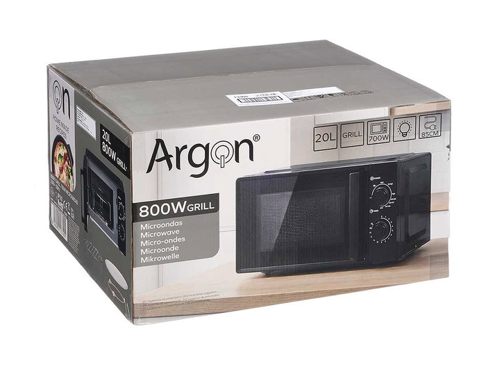 ARGON Micro-ondes Grill 20 LTR 800W Negro
