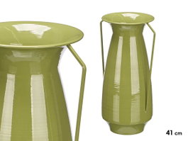 Giftdecor Jarron Conique 41 cm Vert Métal (Set de 4)