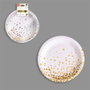 Best Products Assiettes en carton blanc / doré ø18 cm, 10 pcs