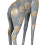 BigBuy Home Figurine Décorative Girafe Gris Doré 27 x 12 x 100 cm