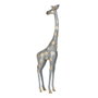 BigBuy Home Figurine Décorative Girafe Gris Doré 27 x 12 x 100 cm