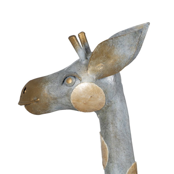 BigBuy Home Figurine Décorative Girafe Gris Doré 27 x 12 x 100 cm BigBuy Home Figurine Décorative Girafe Gris Doré 27 x 12 x 100 cm