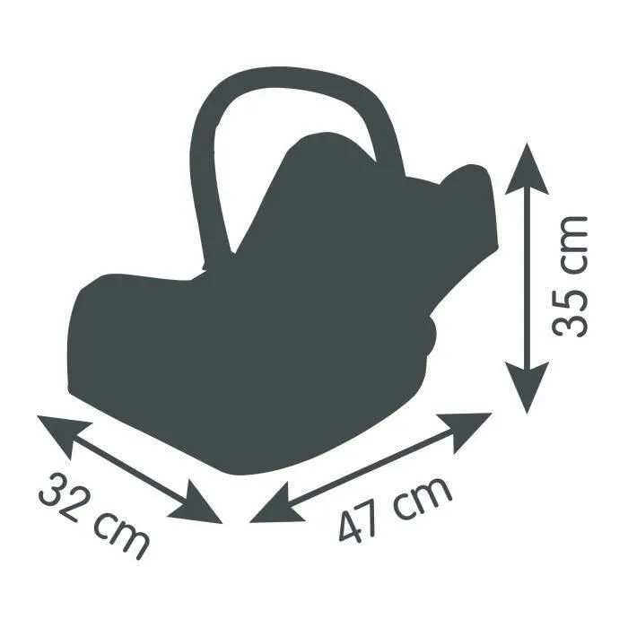 Smoby Maxi-Cosi - Siège auto poupée rose avec rangement - Jouet d'imitation pour enfant à partir de 3 ans - Fabrication Espagne