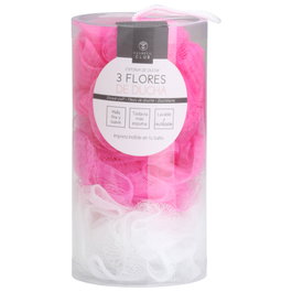 Cosmetic Club Lot de 3 éponges fleur pour la douche