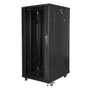 Lanberg Armario Rack 19 Pouces 27U 600x800 mm Noir, Baie Informatique avec Porte Vitrée