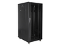 Lanberg Armario Rack 19 Pouces 27U 600x800 mm Noir, Baie Informatique avec Porte Vitrée