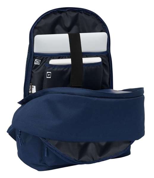 Safta Mochila Sac à dos double pour ordinateur portable 15,6" avec USB Real Madrid fille marine 31 x 44 x 18 cm