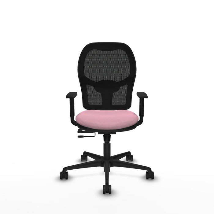 PIQUERAS Y CRESPO Chaise Jorquera Synchrone/Traslack Rose Maille Noir