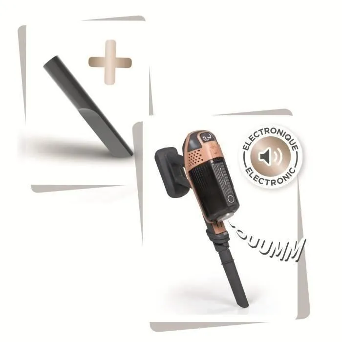 Smoby - Aspirateur Balai Jouet Réplique Rowenta X-Force Flex avec Son et Accessoire, pour Enfants à partir de 3 Ans, Fonctionne avec Piles Incluses, Fabrication Française