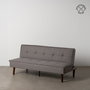 Canapé Convertible Noir Gris 181 x 102 x 85 cm
