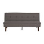 Canapé Convertible Noir Gris 181 x 102 x 85 cm