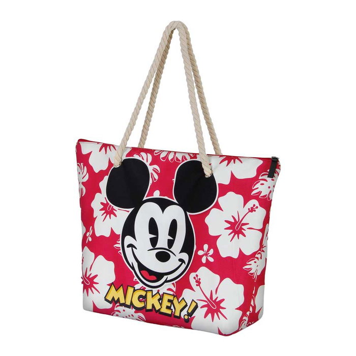 Karactermania Sac de plage Mickey Hawaii Disney, compartiment zippé, deux anses, 37x52x17 cm