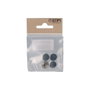 Edm Embellisseur fileté lisse en laiton finition nickel 14 mm, 4 pcs