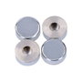 Edm Embellisseur fileté lisse en laiton finition nickel 14 mm, 4 pcs