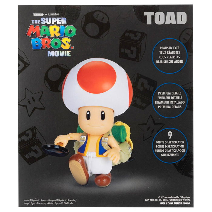 JAKKS PACIFIC - Figure Toad Super Mario Bros - 13 cm - Figurine de Collection