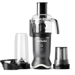 Nutribullet NB1224DG Blender extracteur puissant 1200W, bol multifonction Tritan, hache-légumes, moulin à café et épices, gris