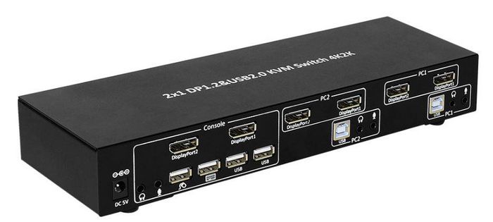 MicroConnect Commutateur KVM 4K DisplayPort & USB 2 x 1 voie MicroConnect Commutateur KVM 4K DisplayPort & USB 2 x 1 voie