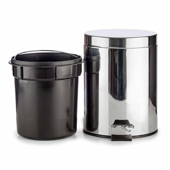 Berilo Poubelle à pédale 3L acier inoxydable argenté 23x25x17 cm (Set de 6) Berilo Poubelle à pédale 3L acier inoxydable argenté 23x25x17 cm (Set de 6)