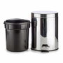 Berilo Poubelle à pédale 3L acier inoxydable argenté 23x25x17 cm (Set de 6)
