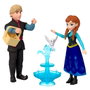 Mattel - Ensemble de Personnages Frozen Disney Princess - 4 Figurines Articulées (Anna, Elsa, Olaf, Kristoff) et Accessoires - À Partir de 3 Ans - Réf. Jjp89