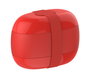 Alessi SA02 Lunch Box Fiambrera à Porter en Résine Rouge avec 3 Compartiments et 2 Couvercles par Sakura Adachi