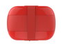 Alessi SA02 Lunch Box Fiambrera à Porter en Résine Rouge avec 3 Compartiments et 2 Couvercles par Sakura Adachi